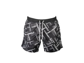 KARL LAGERFELD BEACHWEAR Perfektné Pánske Plavky Čierna (Veľkosť S, Farba čierna)
