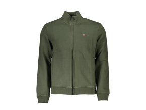 Napapijri Perfektná Pánska Mikina na zips Zelená (Veľkosť S, Farba zelená)