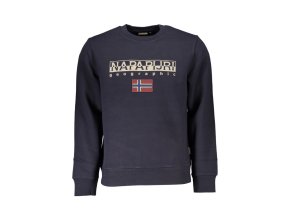 Napapijri Perfektná Pánska Mikina Modrá (Veľkosť XS, Farba modrá)