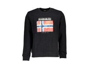 Napapijri Perfektná Pánska Mikina Čierna (Veľkosť XS, Farba čierna)