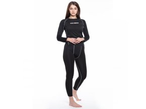 KIRKJUBOUR® Hafjall Perfektné Dámske Termoprádlo set 2 kusy čierne (Veľkosť XS, Farba Čierna)