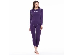KIRKJUBOUR® Hafjall Perfektné Dámske Termoprádlo set 2 kusy fialové (Veľkosť XS, Farba Violet)