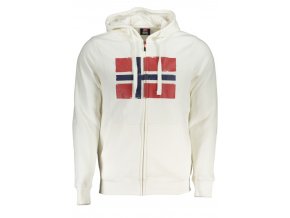 NORWAY 1963 Perfektná Pánska Mikina na zips Biela