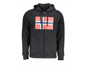 NORWAY 1963 Perfektná Pánska Mikina na zips Čierna