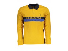 U.S. GRAND POLO Štýlová Pánska Polokošeľa Žltá