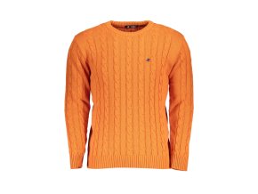 U.S. GRAND POLO Štýlový Pánsky Pulóver Oranžová (Veľkosť 2XL, Farba oranžová)