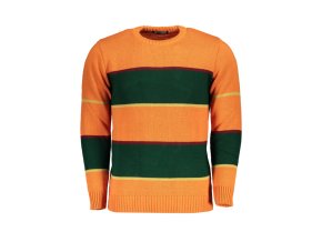 U.S. GRAND POLO Štýlový Pánsky Pulóver Oranžová (Veľkosť XL, Farba oranžová)