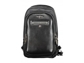 AERONAUTICA MILITARE Praktická Pánska Crossbody Taška 19X33X10 cm Čierna