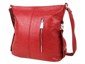 Červená moderná crossbody dámska kabelka 67-MH