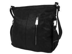 Čierna moderná crossbody dámska kabelka 67-MH