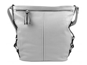 Moderná veľká crossbody kabelka 74-MH svetlo sivá