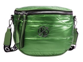 damska crossbody taska ledvinka 21015 1 metalicka zelena