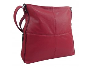 Praktická veľká dámska crossbody kabelka 47-MH červená