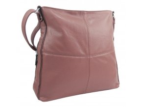 Praktická veľká dámska crossbody kabelka 47-MH staroružová