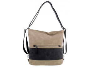damska kabelka pres rameno batoh d5583 khaki cerna