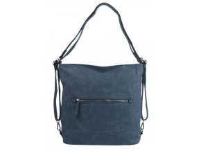 Veľká dámska kabelka cez rameno / batoh modrá
