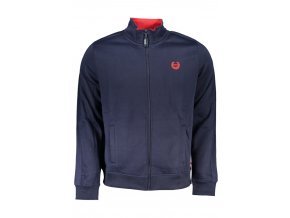 GIAN MARCO VENTURI Perfektná Pánska Mikina na zips Modrá (Veľkosť M, Farba modrá)