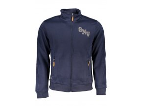 GIAN MARCO VENTURI Perfektná Pánska Mikina na zips Modrá (Veľkosť M, Farba modrá)