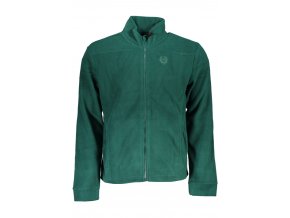 GIAN MARCO VENTURI Perfektná Pánska Mikina na zips Zelená (Veľkosť M, Farba zelená)