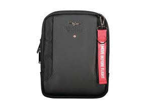 AERONAUTICA MILITARE Praktická Pánska Crossbody Taška Čierna