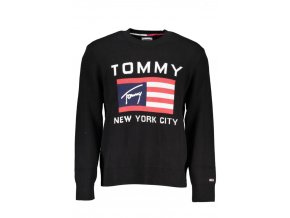 Tommy Hilfiger Štýlový Pánsky Pulóver Čierna