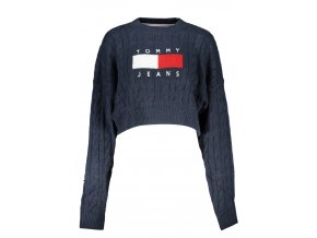 Tommy Hilfiger Štýlový Dámsky Pulóver Modrá