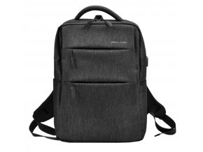 Pierre Cardin Elegantný čierny pánsky batoh s vreckom pre laptop, USB
