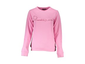 CAVALLI CLASS Perfektná Dámska Mikina Ružová (Veľkosť 2XL, Farba ružová)