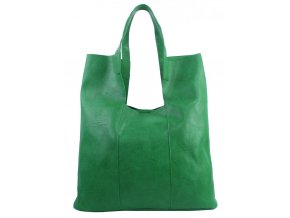 Veľká zelená shopper dámska kabelka s crossbody vo vnútri