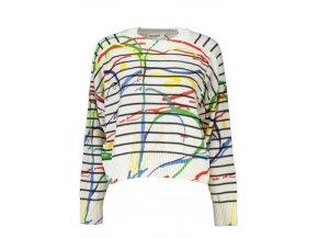 DESIGUAL Štýlový Dámsky Pulóver Biela (Veľkosť 2XL, Farba Biela)