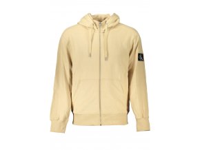 Calvin Klein Perfektná Pánska Mikina na zips Béžová (Veľkosť S, Farba Bežová)