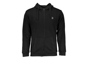 Sergio Tacchini Perfektná Pánska Mikina na zips Čierna (Veľkosť L, Farba čierna)