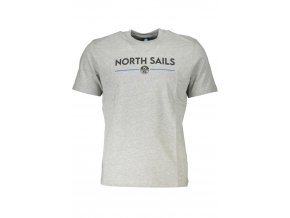 North Sails Perfektné Pánske Tričko Krátky Rukáv Šedá (Veľkosť S, Farba šedá)