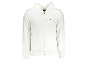 Napapijri Perfektná Pánska Mikina na zips Biela (Veľkosť S, Farba Biela)