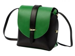 kozena damska crossbody kabelka 1717 2 cerna zelena 1