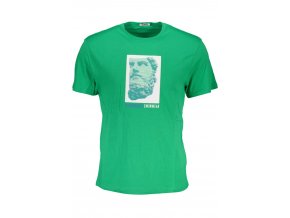 BIKKEMBERGS Perfektné Pánske Tričko Krátky Rukáv Zelená (Veľkosť S, Farba zelená)