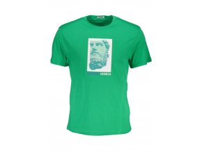 BIKKEMBERGS Perfektné Pánske Tričko Krátky Rukáv Zelená