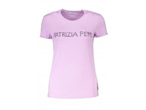 PATRIZIA PEPE Perfektné Dámske Tričko Krátky Rukáv Viola (Veľkosť XS, Farba fialová)
