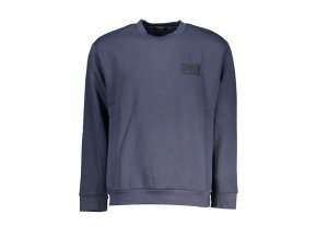 CAVALLI CLASS Perfektná Pánska Mikina Modrá (Veľkosť S, Farba modrá)