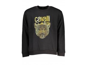 CAVALLI CLASS Perfektná Dámska Mikina Čierna (Veľkosť XL, Farba čierna)