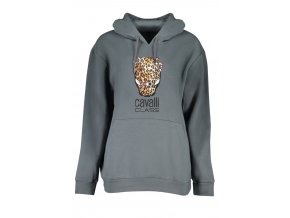 CAVALLI CLASS Perfektná Dámska Mikina Šedá (Veľkosť L, Farba šedá)