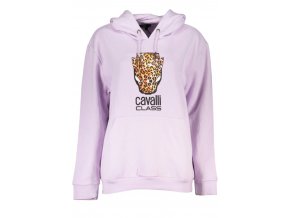 CAVALLI CLASS Perfektná Dámska Mikina Viola (Veľkosť L, Farba fialová)