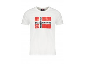 NORWAY 1963 Perfektné Pánske Tričko Krátky Rukáv Biela (Veľkosť M, Farba Biela)