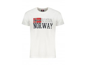 NORWAY 1963 Perfektné Pánske Tričko Krátky Rukáv Biela (Veľkosť M, Farba Biela)