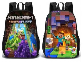 Obojstranný študentský ruksak s potlačami Minecraft vzor 3