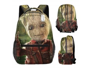 Detský / študentský batoh s potlačou celého obvodu motív Groot