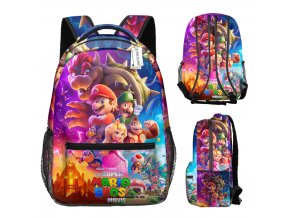 Detský / študentský batoh s potlačou celého obvodu motív Mario Bros