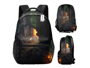Detský / študentský batoh s potlačou celého obvodu motív Minecraft 3