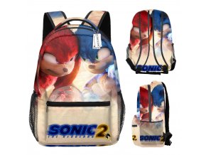 Detský / študentský batoh s potlačou celého obvodu motív Sonic