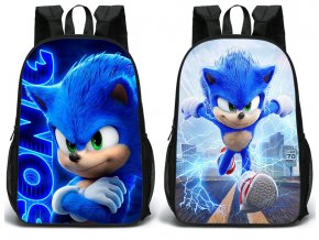 Obojstranný študentský ruksak s potlačami Sonic vzor 1
